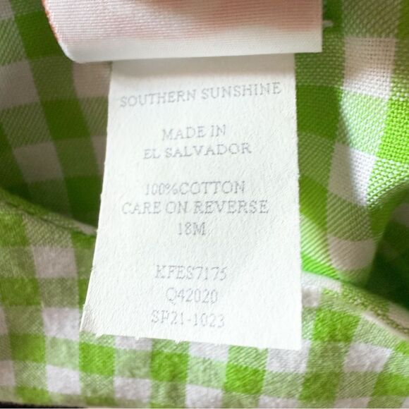 Southern Sunshine Shamrocks Smocked JonJon Romper Boys 18 mos St Patrick’s Day - Picture 8 of 9